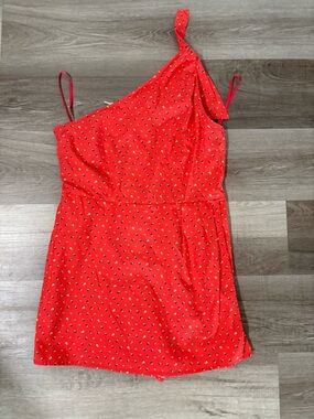 Urban Outfitters Red One-Shoulder Summer dress style romper.